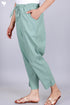 Cambric Cotton Pants In Light Teal